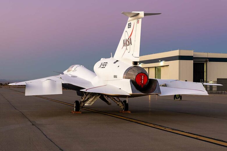 Le X-59 vu par l'arrière.