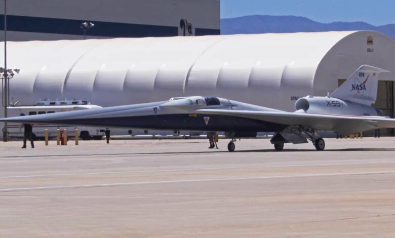 Le X-59 sur le tarmac.