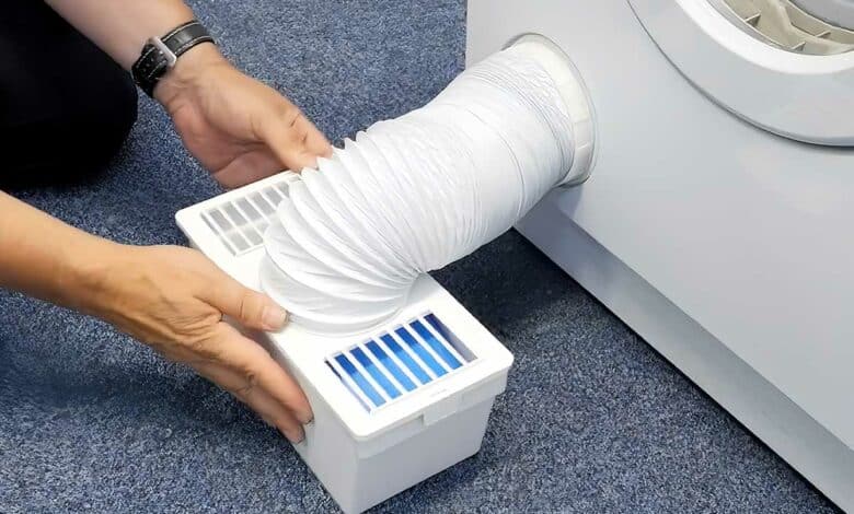 Installation d'un kit condenseur pour sèche-linge.