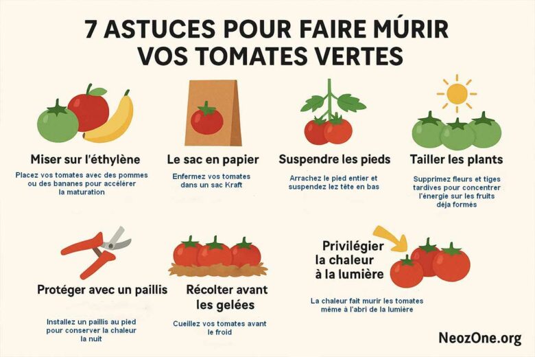 Infographie : comment faire mûrir vos tomates vertes ?