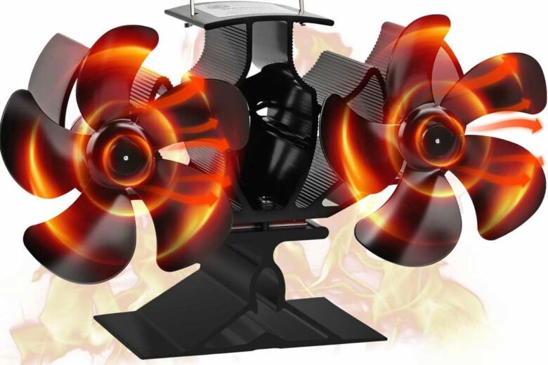 Un ventilateur de poêle à bois.