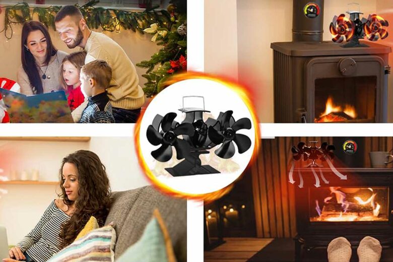Diffusion de la chaleur par un ventilateur de poêle.