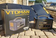 Vtoman Jump 2200 station électrique portable 2200W, générateur solaire de 1548Wh, batterie LiFePO4 avec booster batterie voiture, puissance d'entrée augmentée à 400W