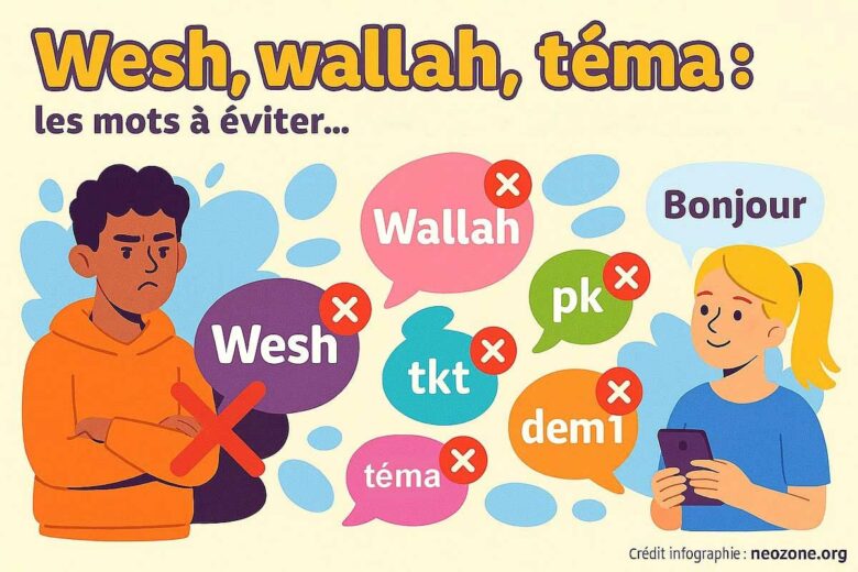 Infographie : comment j'ai interdit les mots wesh ou wallah sans violence à la maison ?