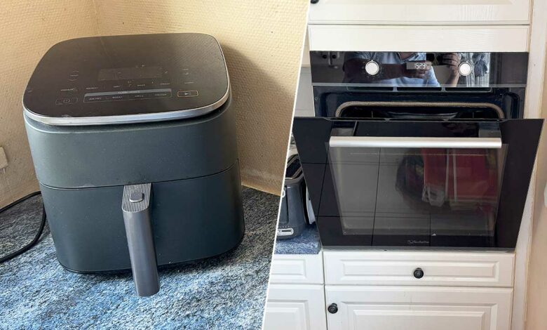 Un airfryer et un four.