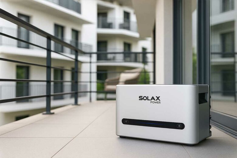 Une batterie sur un balcon.