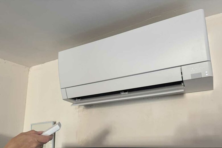 L'unité intérieure de climatisation réversible.