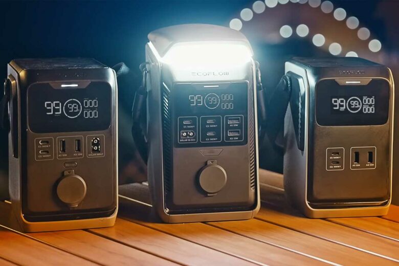 Les 3 modèles de batterie EcoFlow TRAIL.