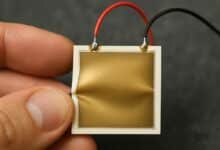 Une membrane piézoélectrique.