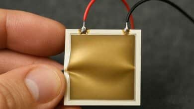 Une membrane piézoélectrique.