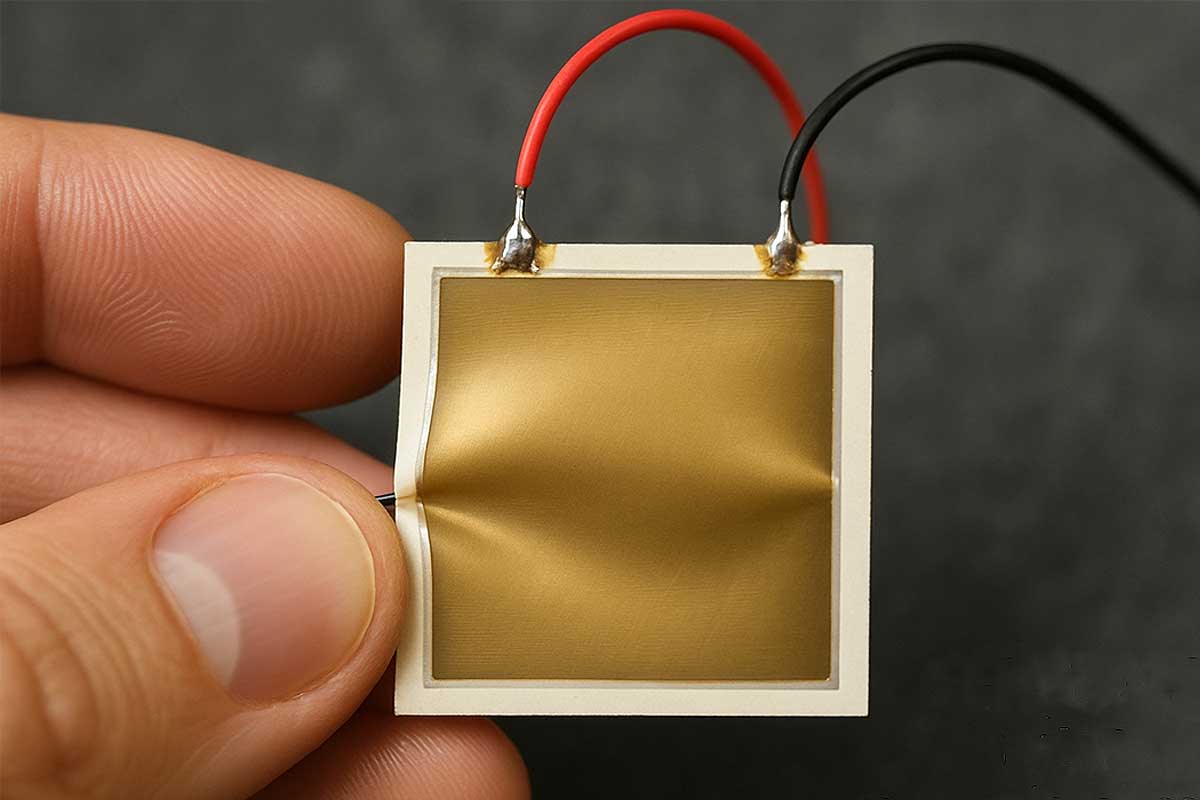 Une membrane piézoélectrique.