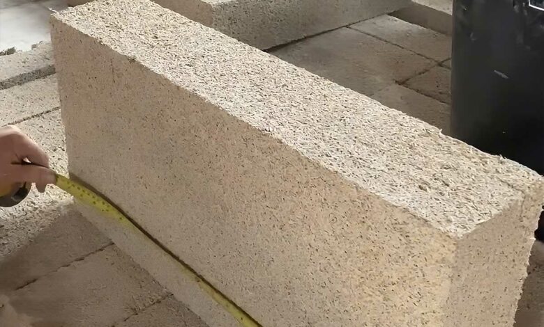 Un bloc isolant en lin.
