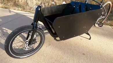 La caisse du vélo cargo.