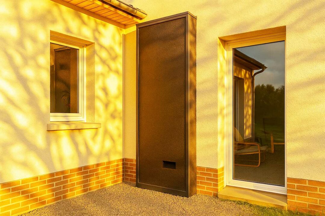 Un mur Trombe sur une habitation.