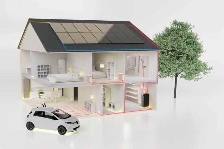 Modélisation d'une maison équipée du Dualsun MAX.