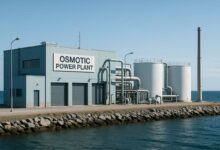 Une centrale électrique d'osmose pour produire de l'énergie.