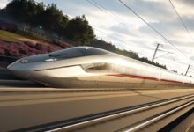 Le train chinois CR450 capable de rouler à 400 km/h en vitesse de croisière.