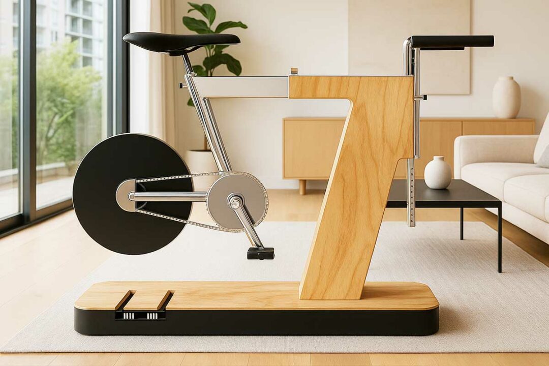 Un vélo d'appartement très moderne.