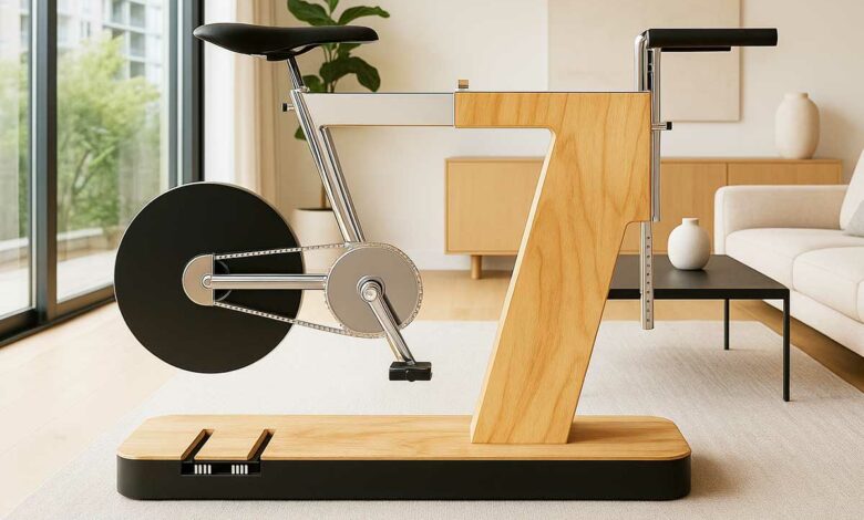 Un vélo d'appartement très moderne.
