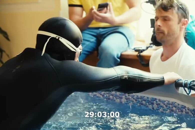 Record du monde d'apnée en piscine.