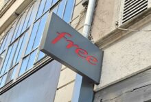 L'enseigne d'une boutique Free.
