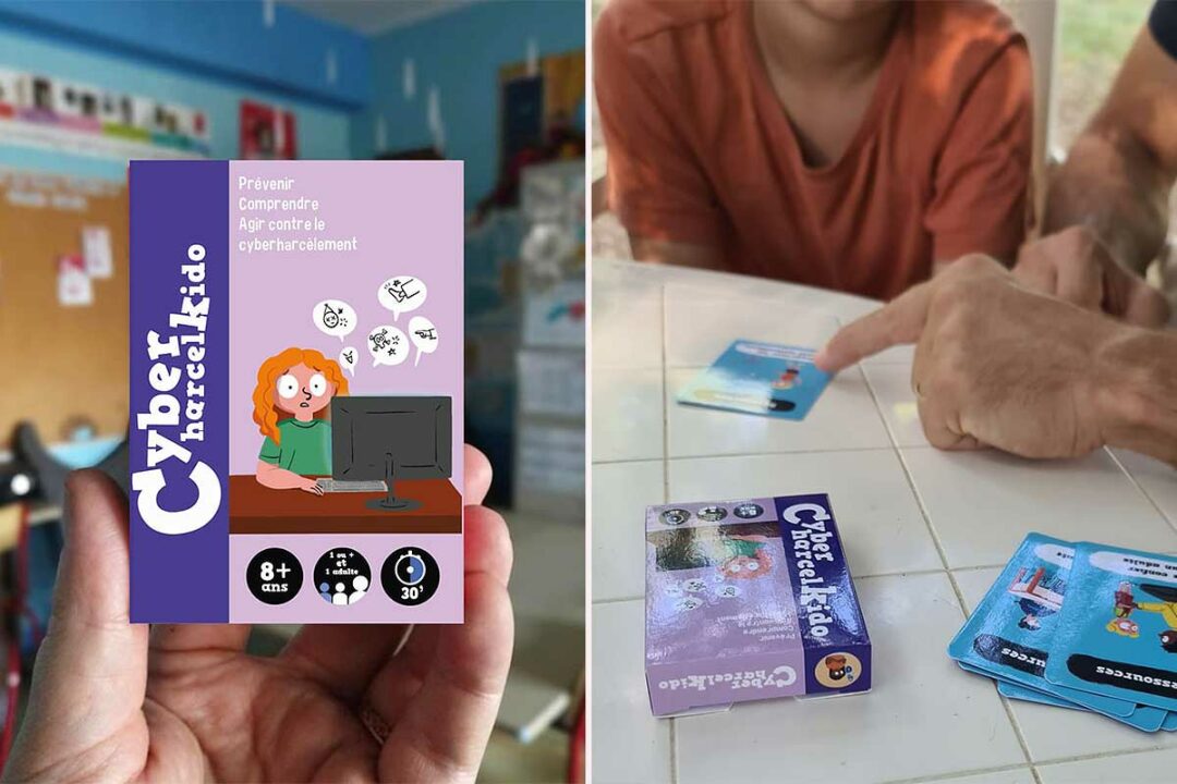 Un jeu de cartes contre le cyberharcèlement.
