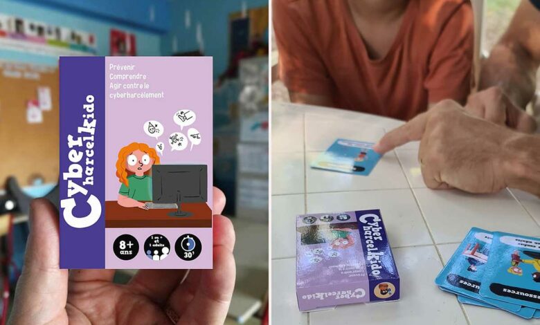Un jeu de cartes contre le cyberharcèlement.