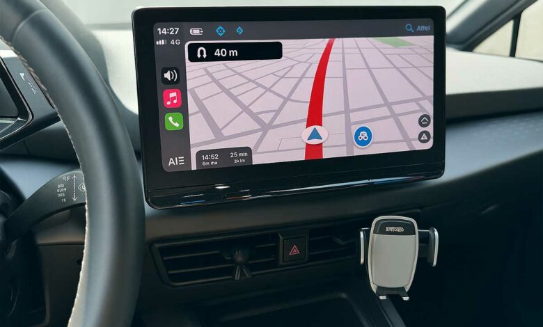 L'application waze indique un embouteillage.