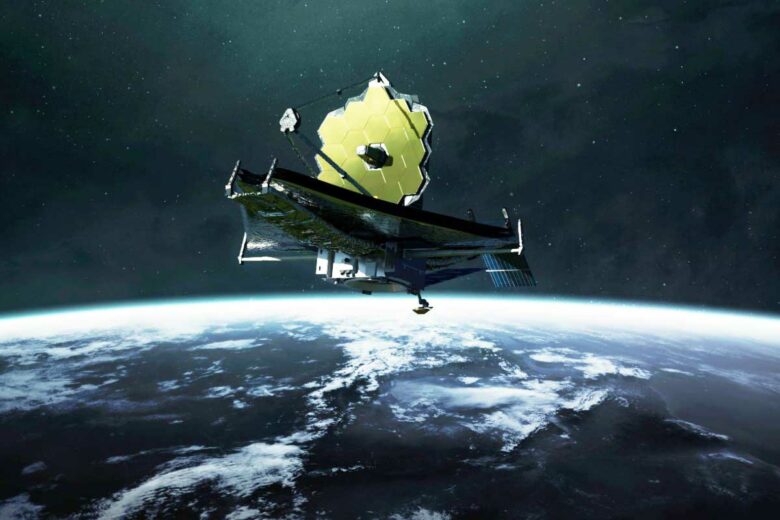 Le télescope James Webb dans l'espace.