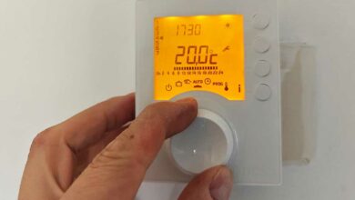 Un thermostat pour le chauffage.