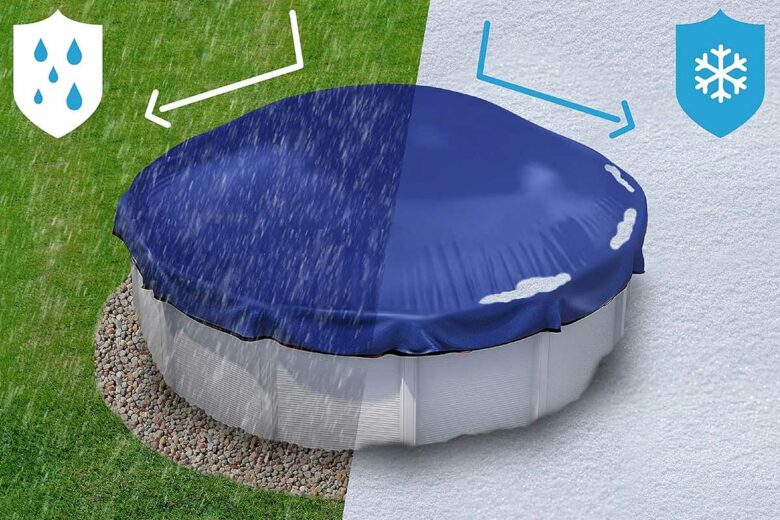 Principe d'un coussin d'hivernage pour piscine.