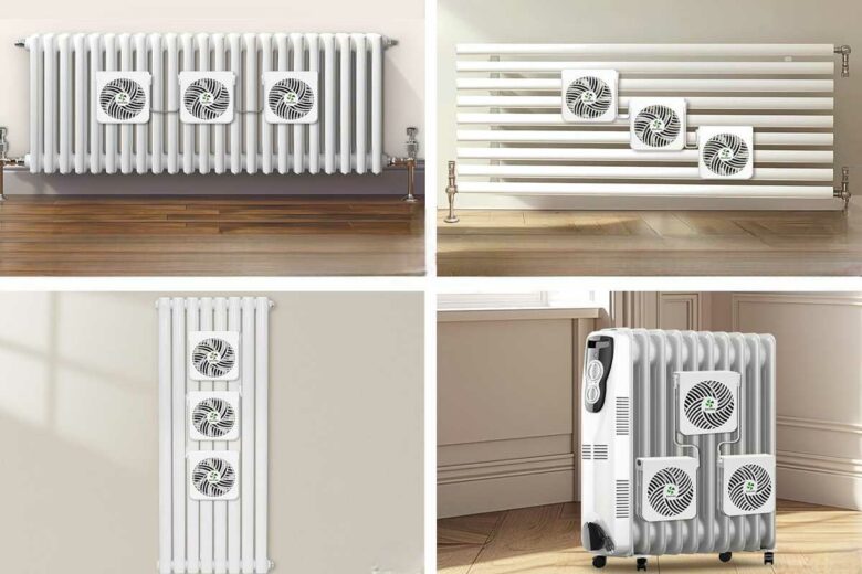 Des radiateurs équipés de ventilateurs.