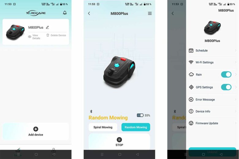 L'application dédiée.