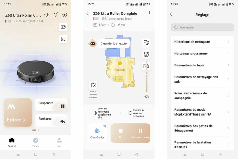 L'application dédiée.