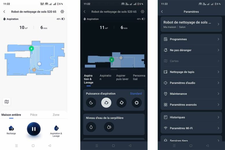 L'application dédiée.