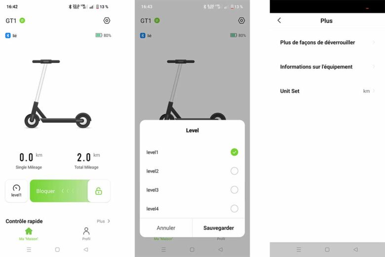 L'application dédiée.