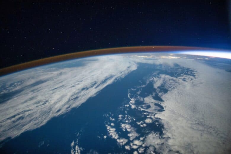 La couche d'ozone de la Terre vue de l'espace.