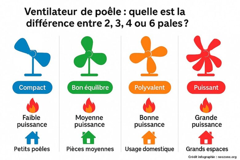 Infographie : comment choisir un ventilateur de poêle à bois ?