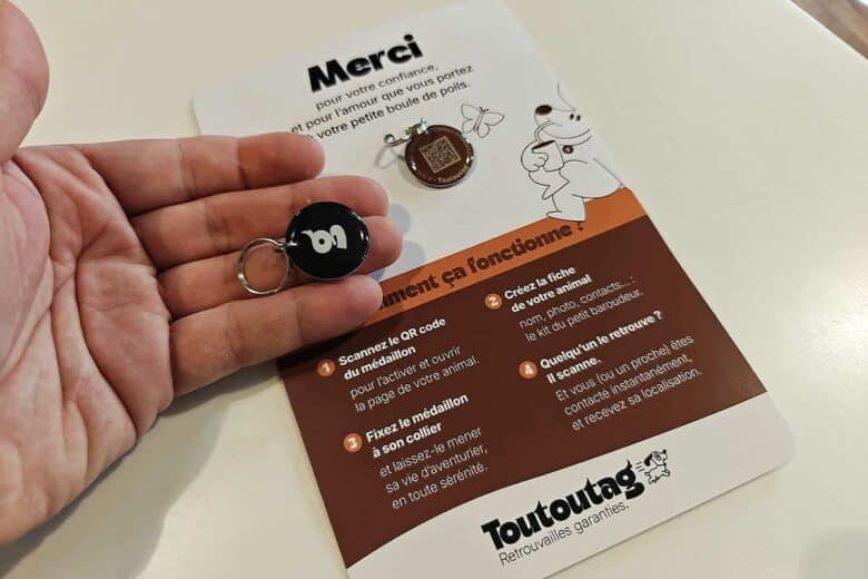 Présentation de la médaille Toutoutag.