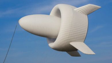 L'éolienne volante S1500 dans le ciel.