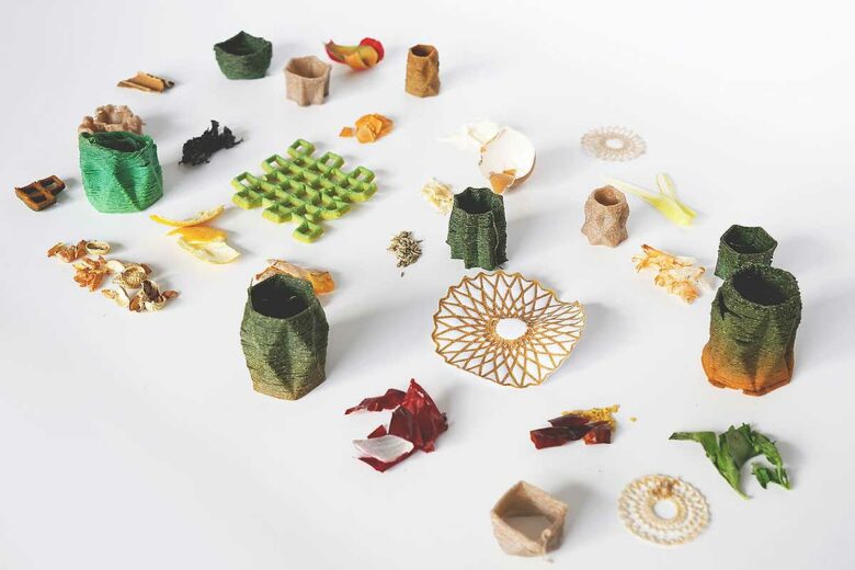 Des objets créés avec l'imprimante 3D.