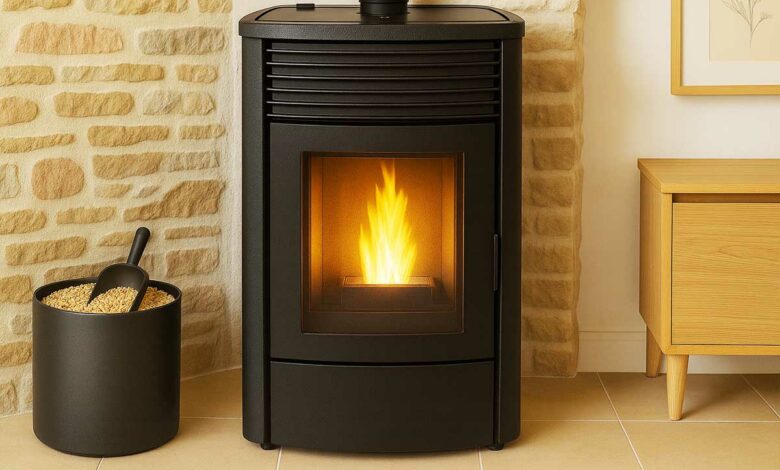 Un poêle à pellets sans électricité.