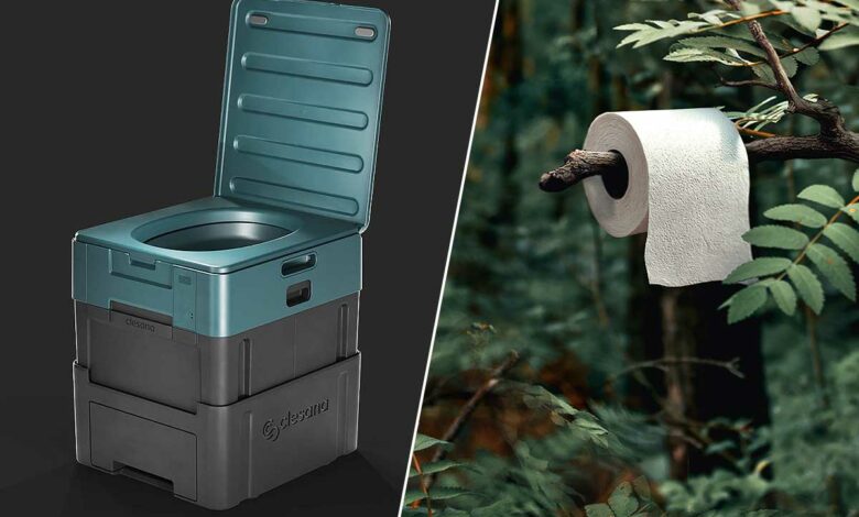 Des toilettes portables pour les activités nomades.