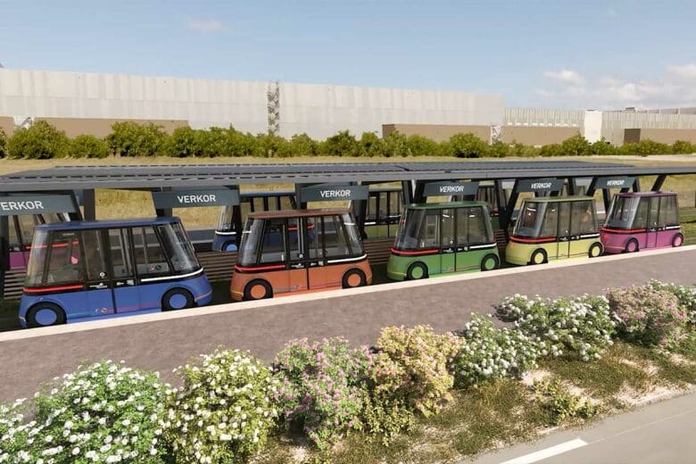 Une station d'arrêt pour les capsules Urbanloop.