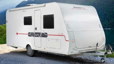 Une caravane Sterckeman de la gamme Easy.