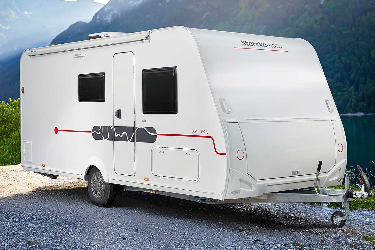 Une caravane Sterckeman de la gamme Easy.