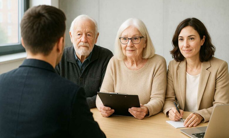 Recrutement d'un candidat par un jury composé de résidents d'EHPAD.