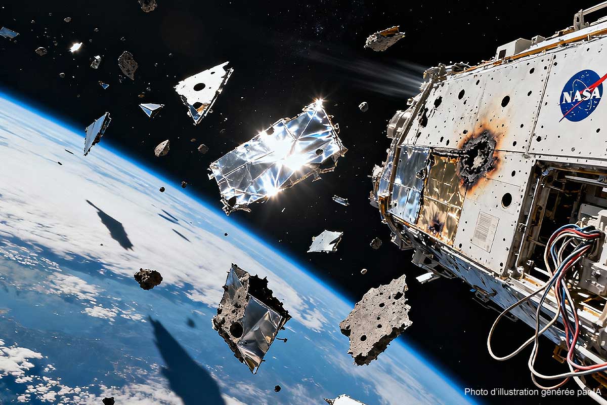 Des débris dans l'espace.