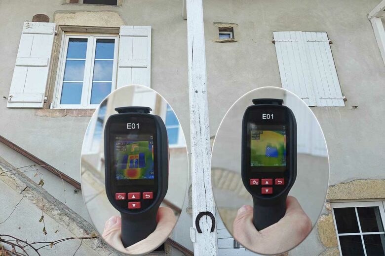 Prise d'informations à la caméra thermique.