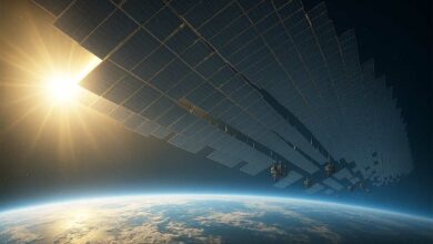 Une flotte de satellites bloque le rayonnement solaire.